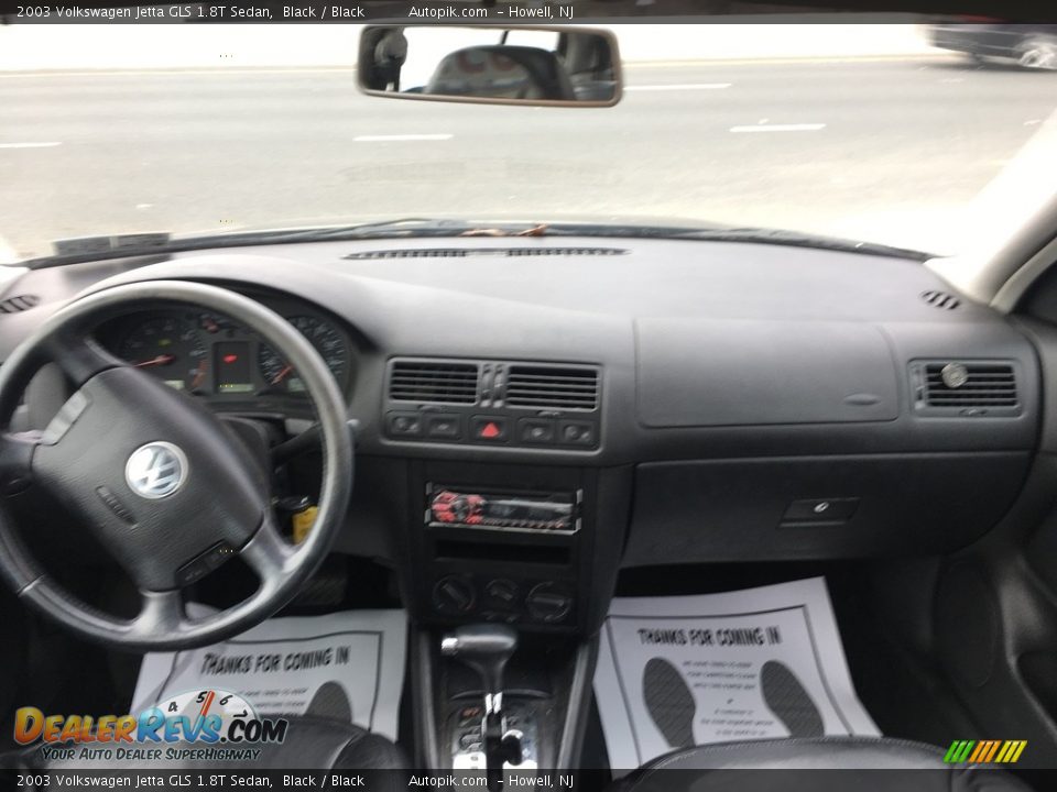 2003 Volkswagen Jetta GLS 1.8T Sedan Black / Black Photo #12