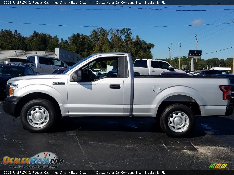 2018 Ford F150 XL Regular Cab Ingot Silver / Earth Gray Photo #2