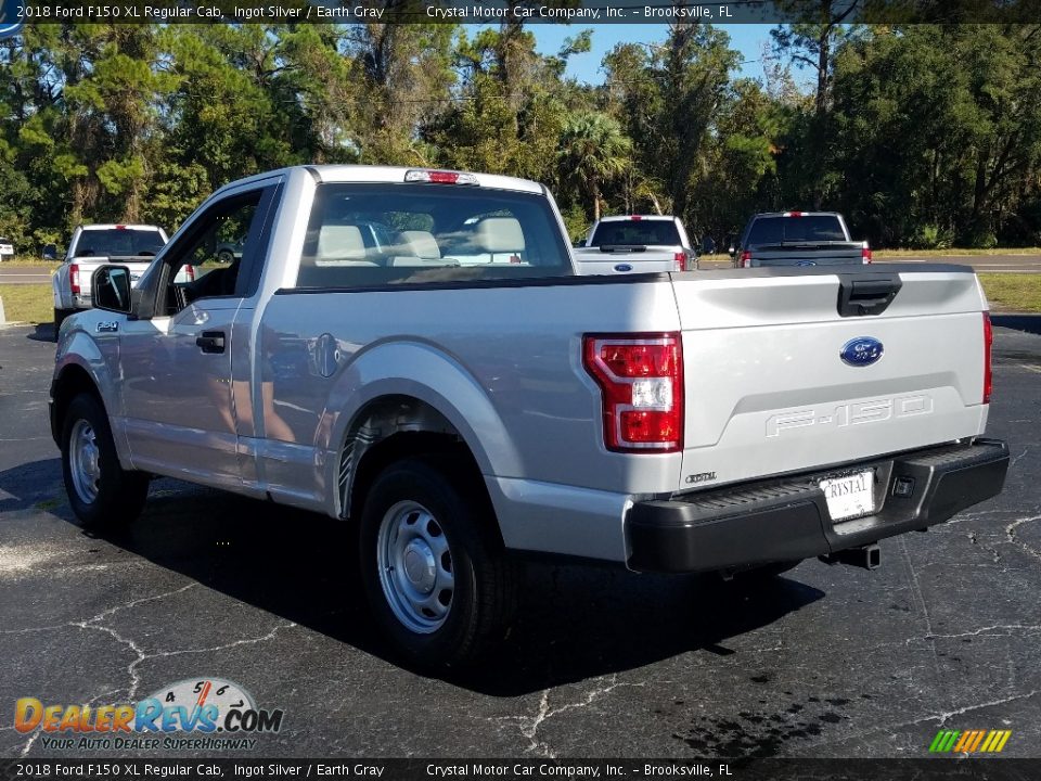 2018 Ford F150 XL Regular Cab Ingot Silver / Earth Gray Photo #3