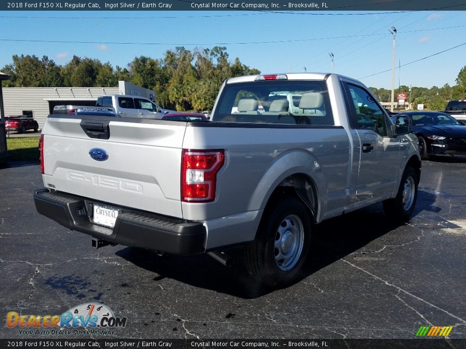 2018 Ford F150 XL Regular Cab Ingot Silver / Earth Gray Photo #5