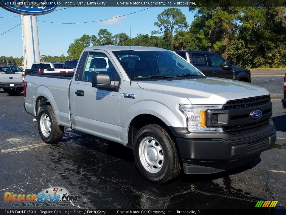 2018 Ford F150 XL Regular Cab Ingot Silver / Earth Gray Photo #7