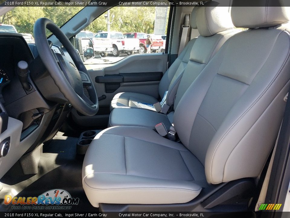 2018 Ford F150 XL Regular Cab Ingot Silver / Earth Gray Photo #9