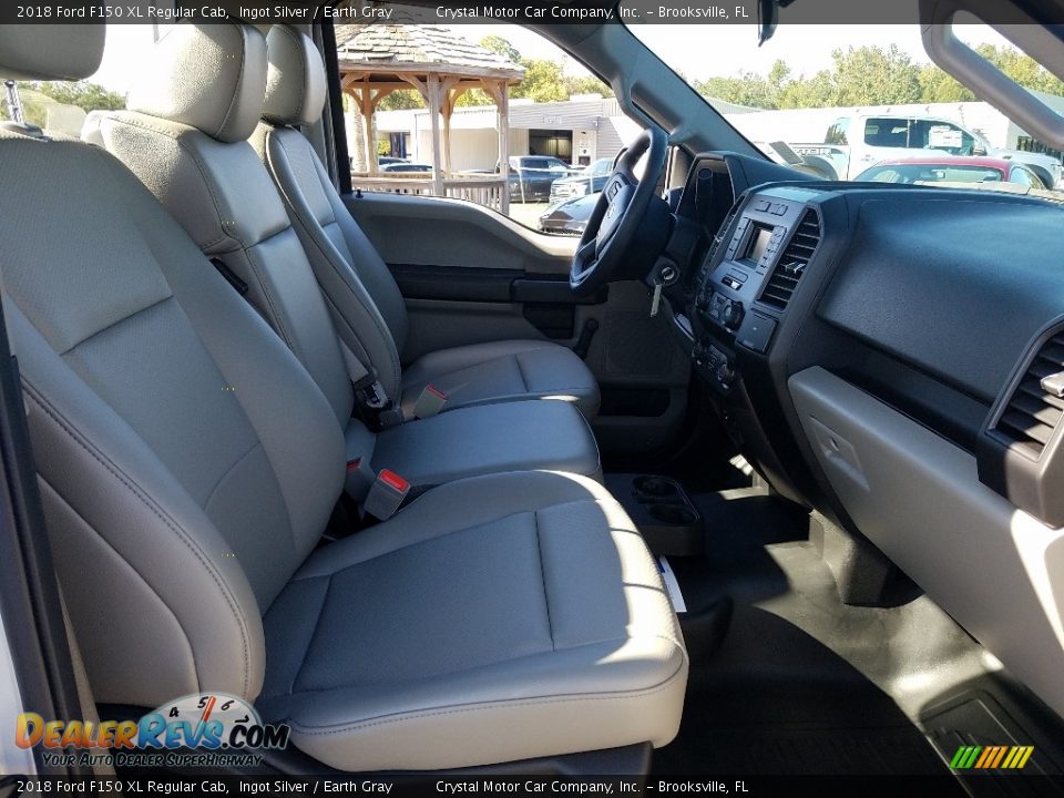 2018 Ford F150 XL Regular Cab Ingot Silver / Earth Gray Photo #11