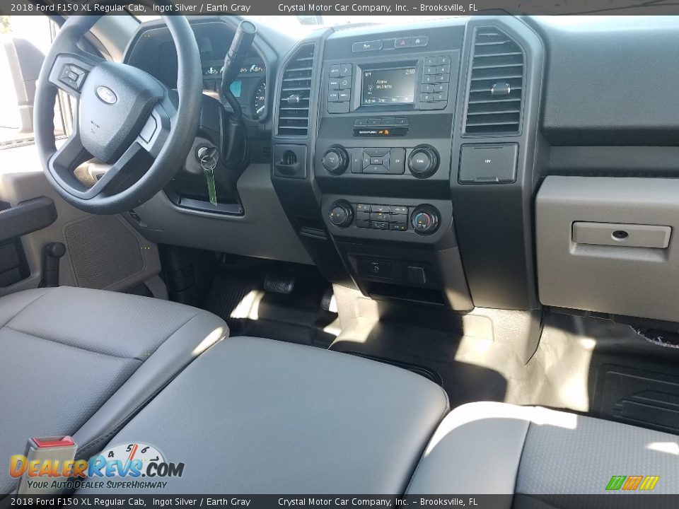 2018 Ford F150 XL Regular Cab Ingot Silver / Earth Gray Photo #12