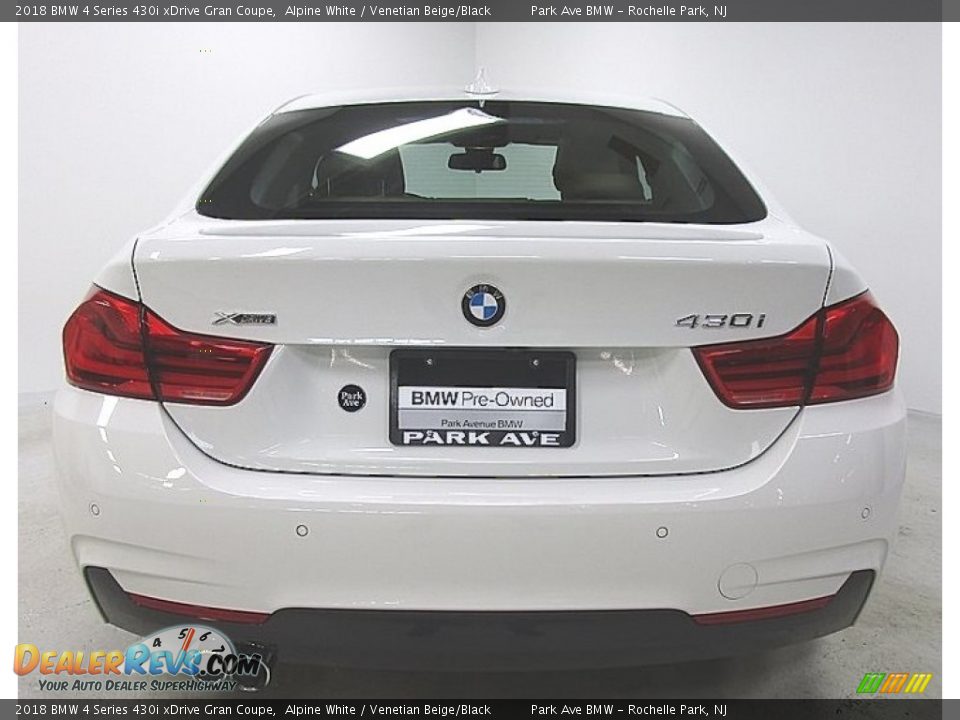 2018 BMW 4 Series 430i xDrive Gran Coupe Alpine White / Venetian Beige/Black Photo #3