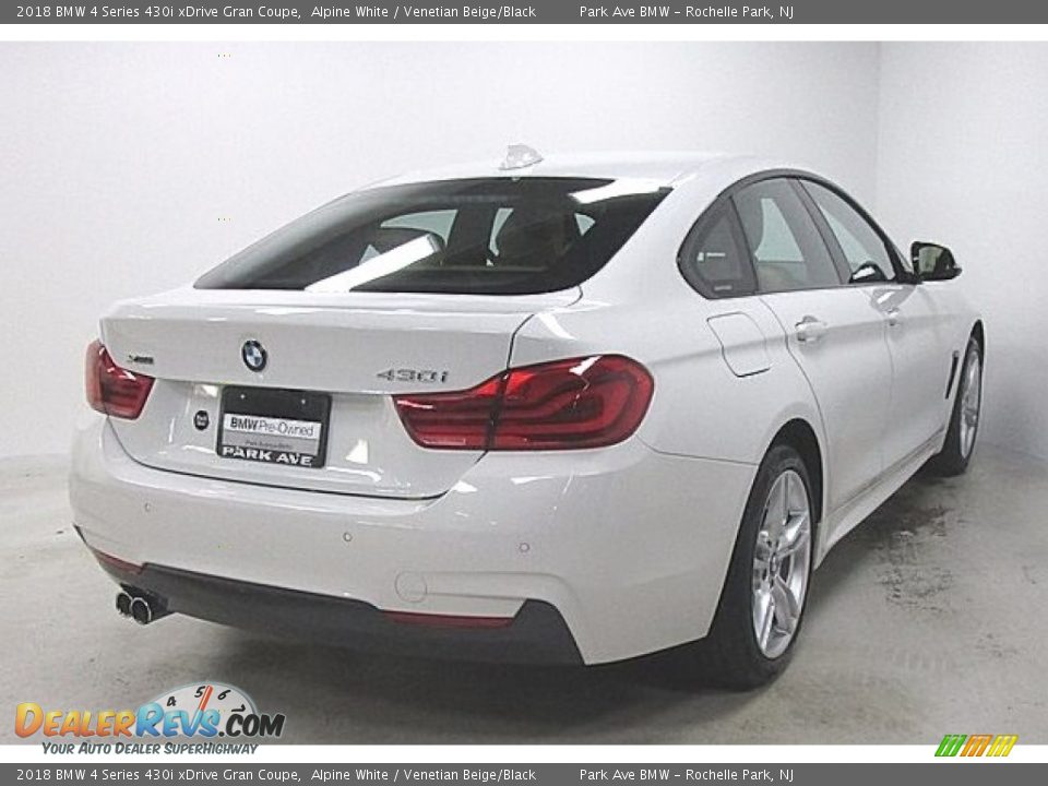 2018 BMW 4 Series 430i xDrive Gran Coupe Alpine White / Venetian Beige/Black Photo #4