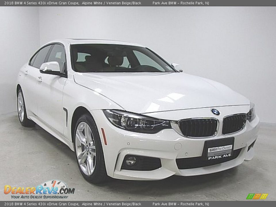 2018 BMW 4 Series 430i xDrive Gran Coupe Alpine White / Venetian Beige/Black Photo #5