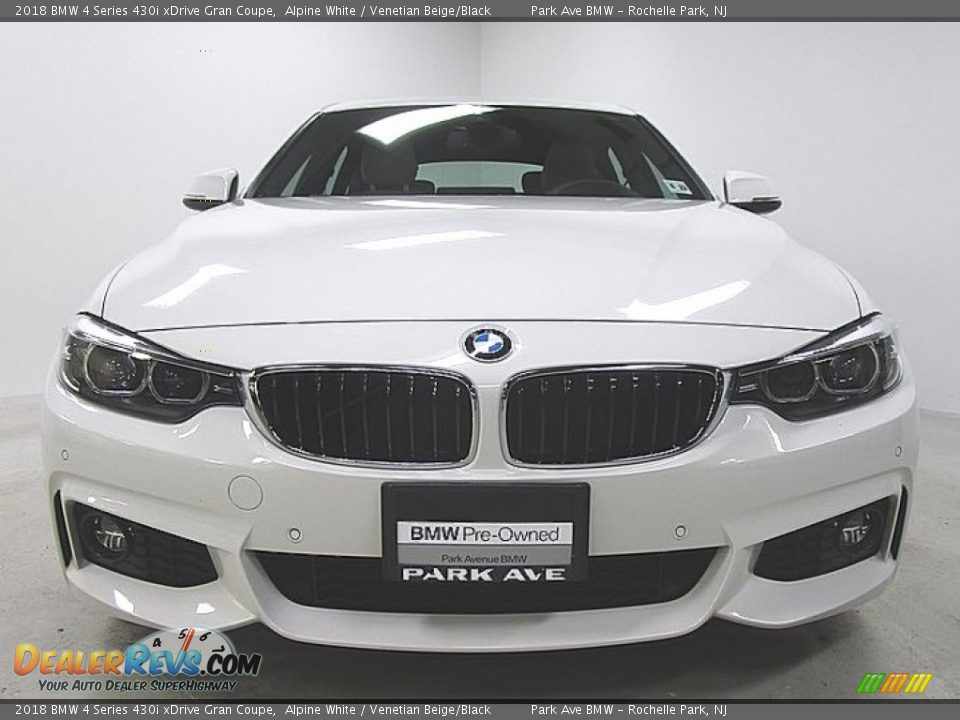 2018 BMW 4 Series 430i xDrive Gran Coupe Alpine White / Venetian Beige/Black Photo #6