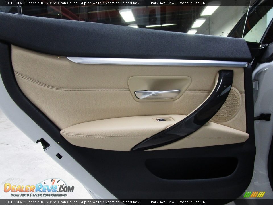 2018 BMW 4 Series 430i xDrive Gran Coupe Alpine White / Venetian Beige/Black Photo #10