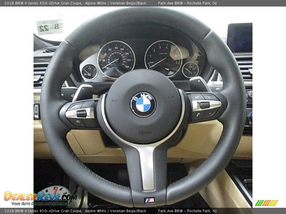 2018 BMW 4 Series 430i xDrive Gran Coupe Alpine White / Venetian Beige/Black Photo #23