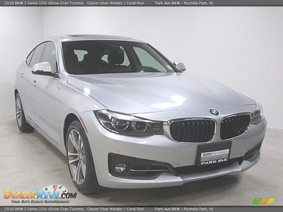 2018 BMW 3 Series 330i xDrive Gran Turismo Glacier Silver Metallic / Coral Red Photo #5