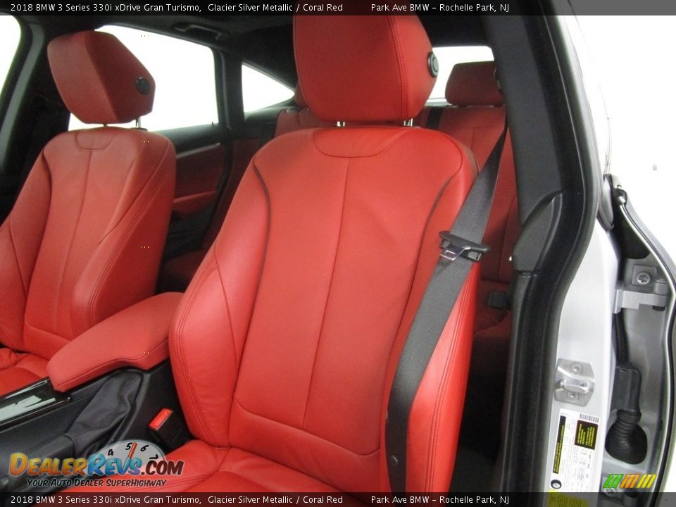 2018 BMW 3 Series 330i xDrive Gran Turismo Glacier Silver Metallic / Coral Red Photo #9