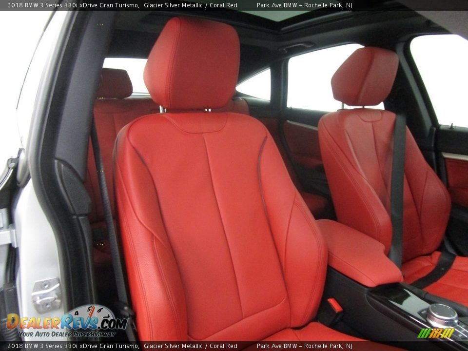 2018 BMW 3 Series 330i xDrive Gran Turismo Glacier Silver Metallic / Coral Red Photo #15