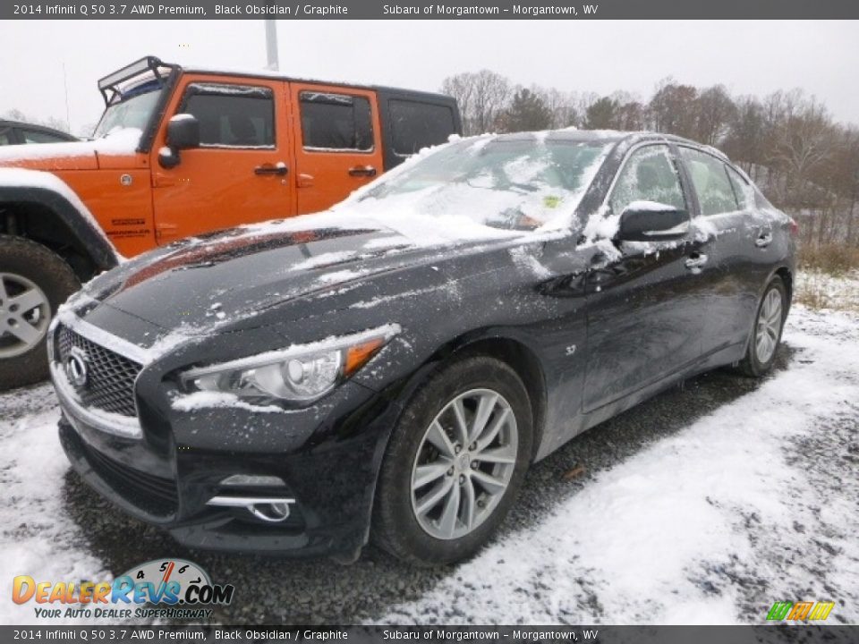 2014 Infiniti Q 50 3.7 AWD Premium Black Obsidian / Graphite Photo #5