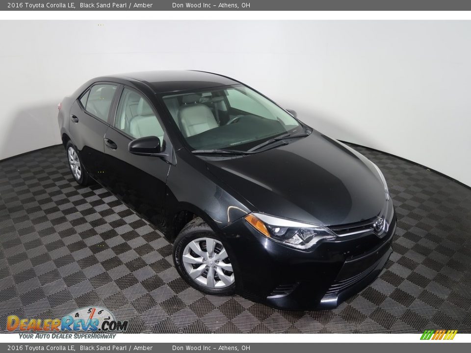 2016 Toyota Corolla LE Black Sand Pearl / Amber Photo #2