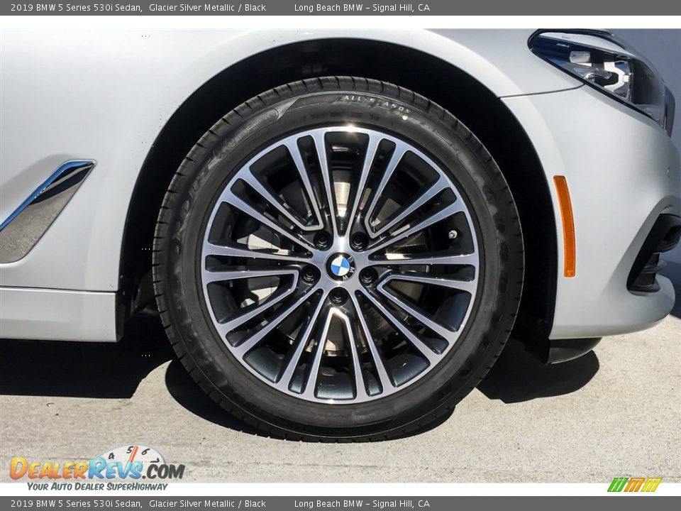 2019 BMW 5 Series 530i Sedan Glacier Silver Metallic / Black Photo #9