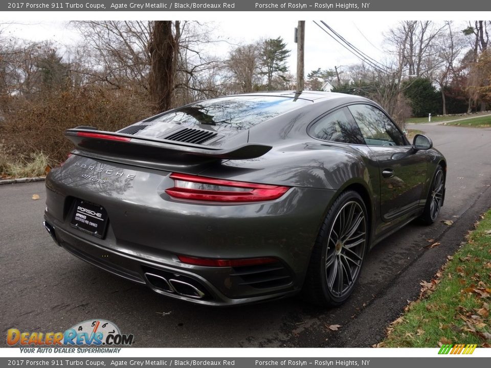 2017 Porsche 911 Turbo Coupe Agate Grey Metallic / Black/Bordeaux Red Photo #6