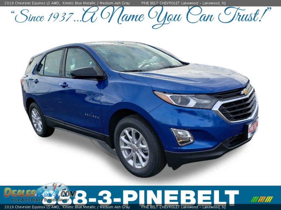 2019 Chevrolet Equinox LS AWD Kinetic Blue Metallic / Medium Ash Gray Photo #1