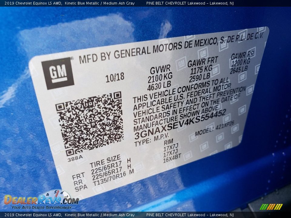 2019 Chevrolet Equinox LS AWD Kinetic Blue Metallic / Medium Ash Gray Photo #9