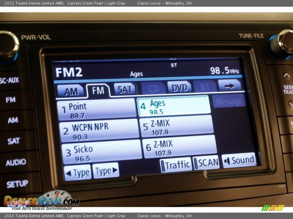 2013 Toyota Sienna Limited AWD Cypress Green Pearl / Light Gray Photo #12