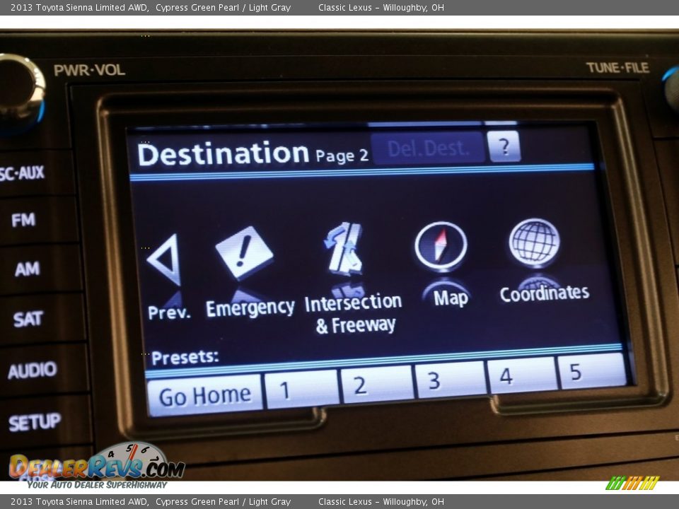 2013 Toyota Sienna Limited AWD Cypress Green Pearl / Light Gray Photo #16