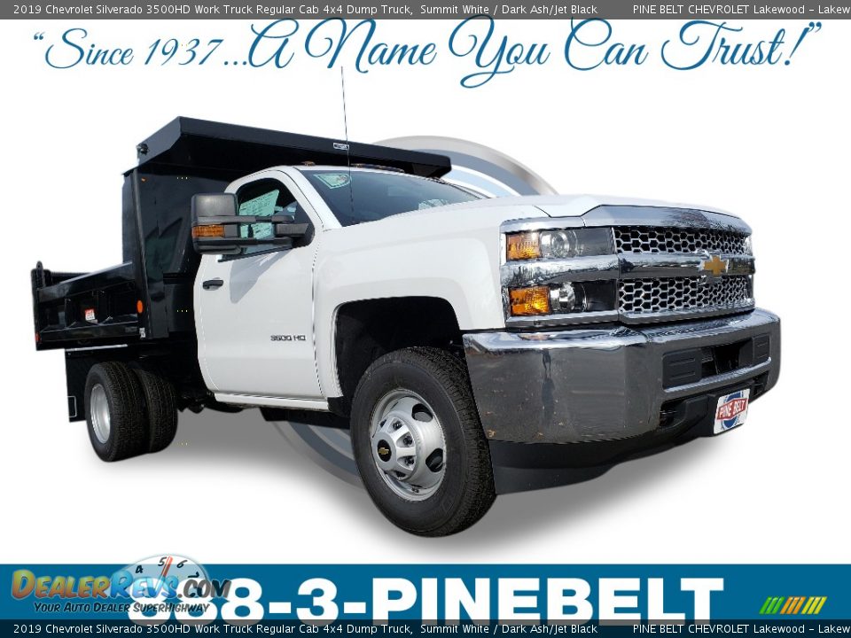 2019 Chevrolet Silverado 3500HD Work Truck Regular Cab 4x4 Dump Truck Summit White / Dark Ash/Jet Black Photo #1