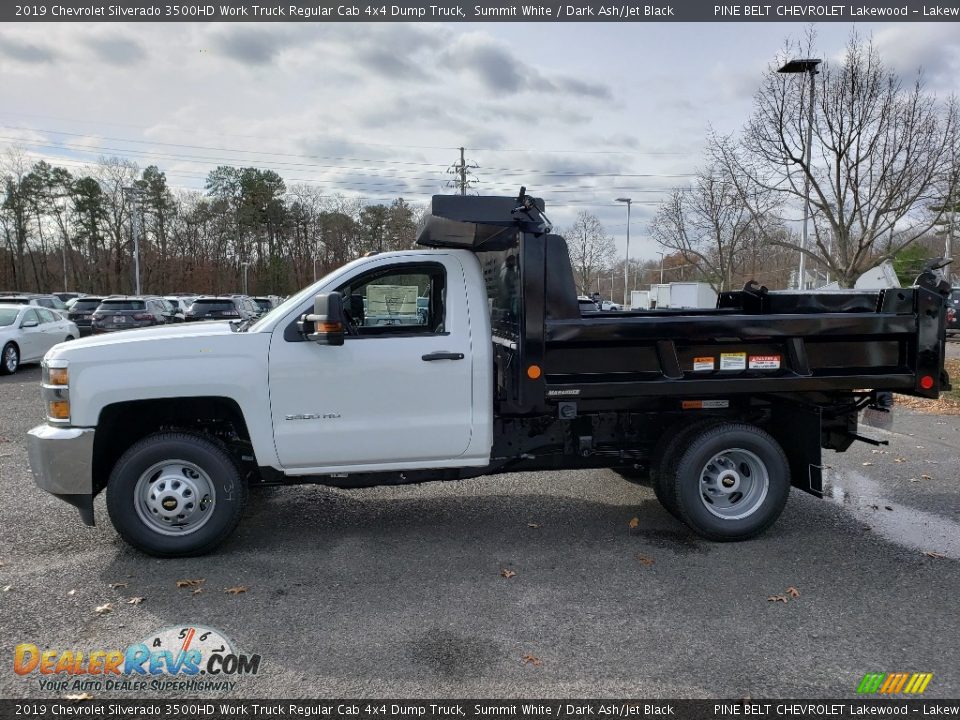 2019 Chevrolet Silverado 3500HD Work Truck Regular Cab 4x4 Dump Truck Summit White / Dark Ash/Jet Black Photo #3