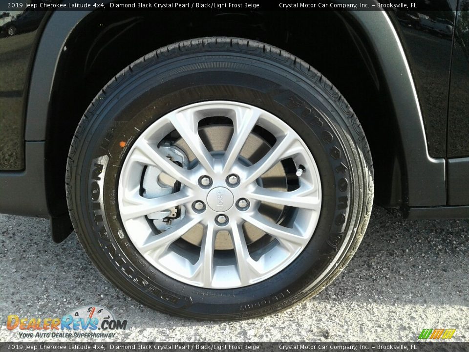 2019 Jeep Cherokee Latitude 4x4 Diamond Black Crystal Pearl / Black/Light Frost Beige Photo #20