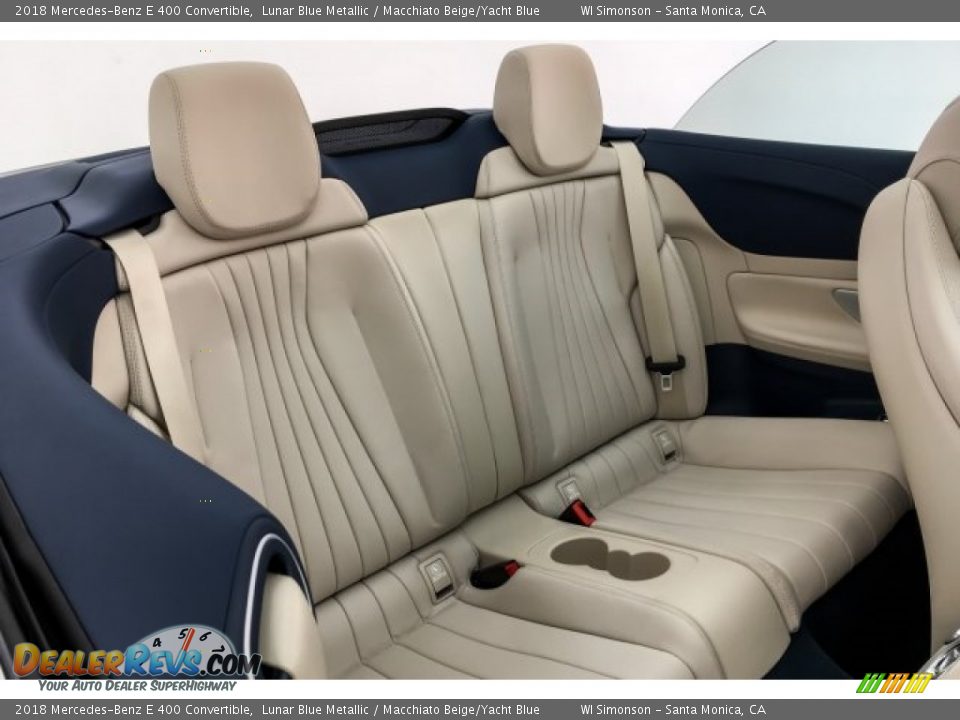 2018 Mercedes-Benz E 400 Convertible Lunar Blue Metallic / Macchiato Beige/Yacht Blue Photo #13