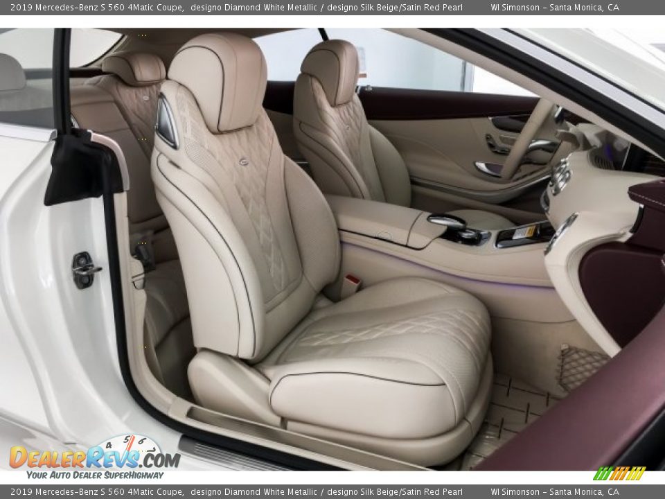 designo Silk Beige/Satin Red Pearl Interior - 2019 Mercedes-Benz S 560 4Matic Coupe Photo #6