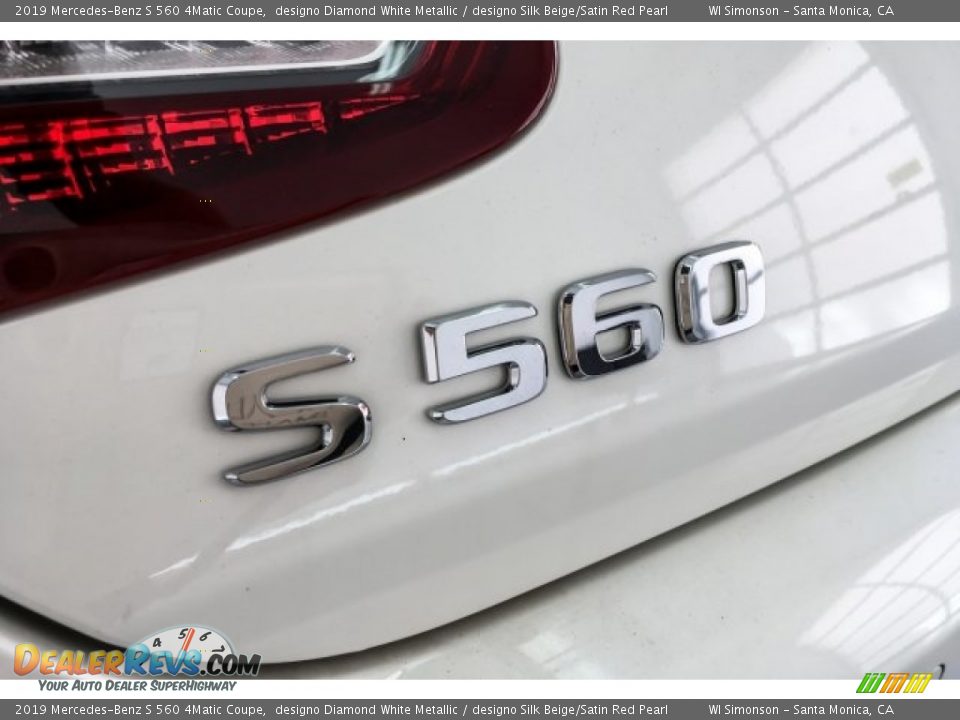 2019 Mercedes-Benz S 560 4Matic Coupe designo Diamond White Metallic / designo Silk Beige/Satin Red Pearl Photo #7