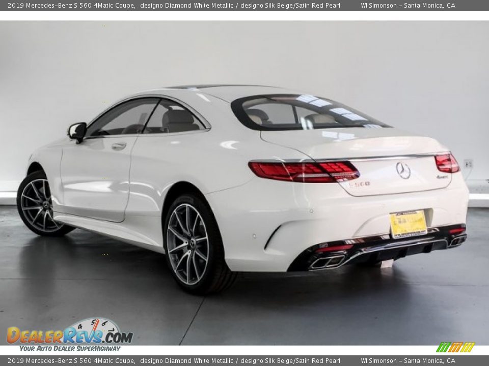 2019 Mercedes-Benz S 560 4Matic Coupe designo Diamond White Metallic / designo Silk Beige/Satin Red Pearl Photo #10