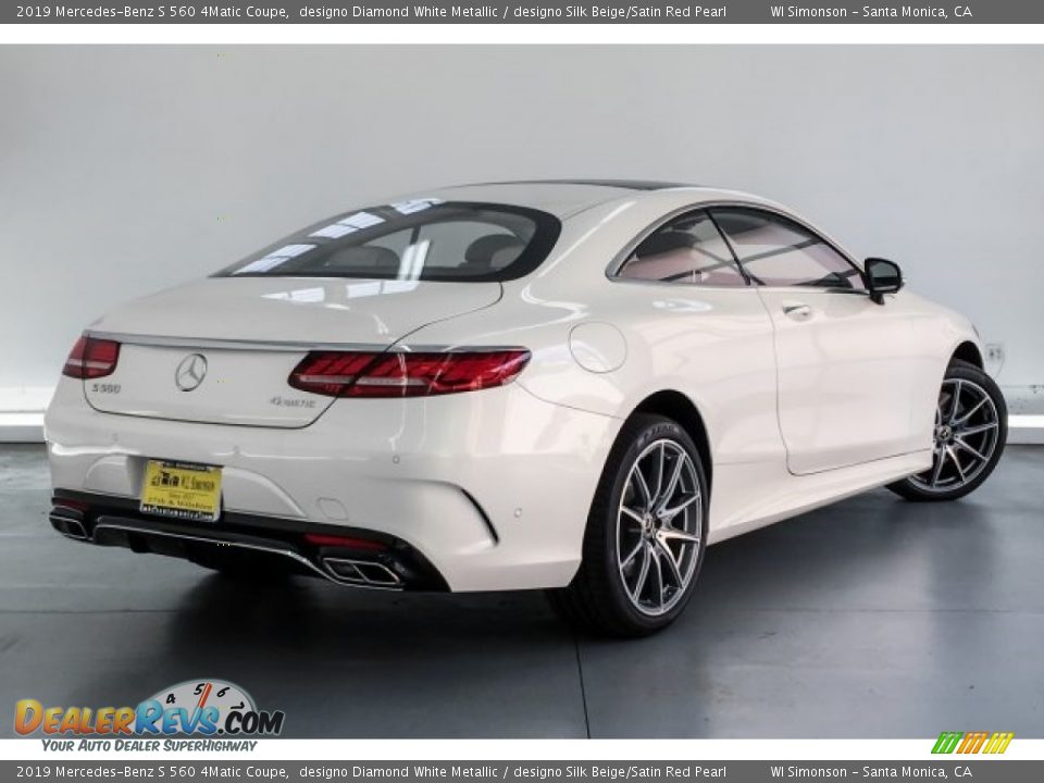 2019 Mercedes-Benz S 560 4Matic Coupe designo Diamond White Metallic / designo Silk Beige/Satin Red Pearl Photo #16