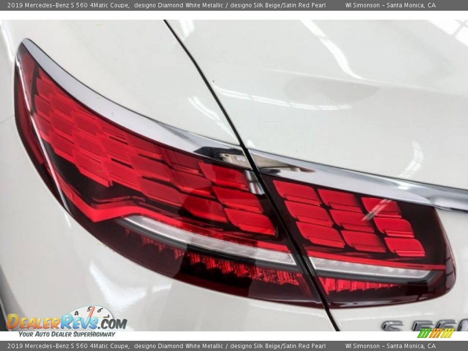 2019 Mercedes-Benz S 560 4Matic Coupe designo Diamond White Metallic / designo Silk Beige/Satin Red Pearl Photo #27