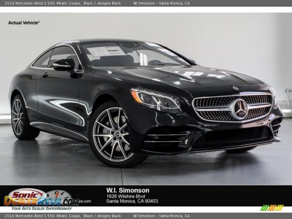 2019 Mercedes-Benz S 560 4Matic Coupe Black / designo Black Photo #1