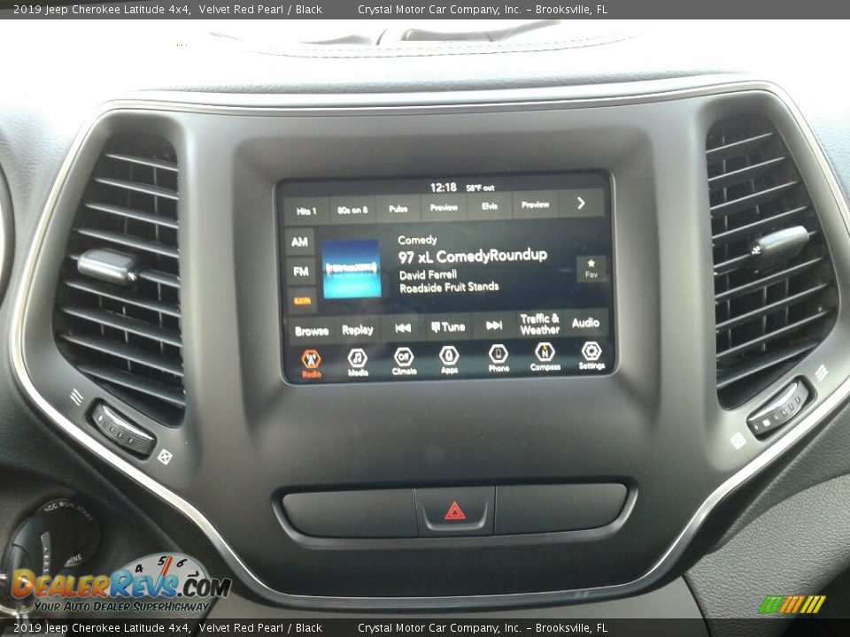 2019 Jeep Cherokee Latitude 4x4 Velvet Red Pearl / Black Photo #15