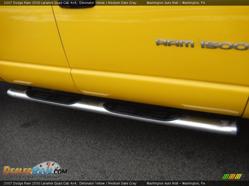 2007 Dodge Ram 1500 Laramie Quad Cab 4x4 Detonator Yellow / Medium Slate Gray Photo #3