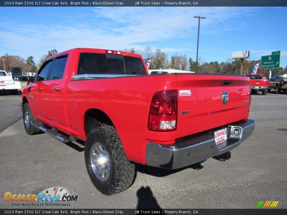 2014 Ram 2500 SLT Crew Cab 4x4 Bright Red / Black/Diesel Gray Photo #3