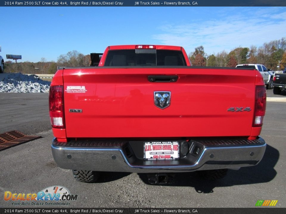 2014 Ram 2500 SLT Crew Cab 4x4 Bright Red / Black/Diesel Gray Photo #4