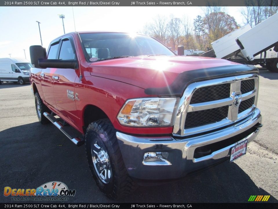 2014 Ram 2500 SLT Crew Cab 4x4 Bright Red / Black/Diesel Gray Photo #7