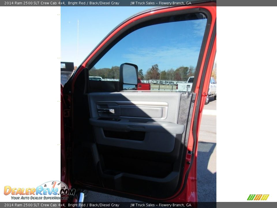 2014 Ram 2500 SLT Crew Cab 4x4 Bright Red / Black/Diesel Gray Photo #9