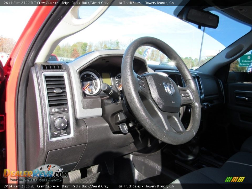 2014 Ram 2500 SLT Crew Cab 4x4 Bright Red / Black/Diesel Gray Photo #21