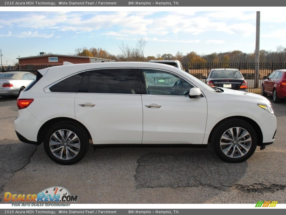 2016 Acura MDX Technology White Diamond Pearl / Parchment Photo #6