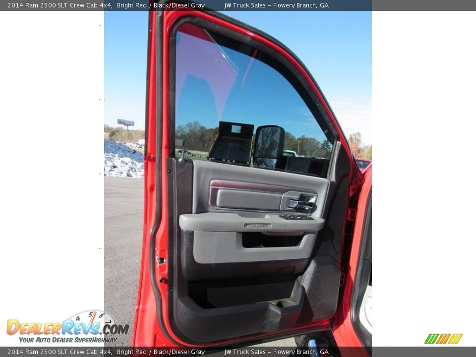 2014 Ram 2500 SLT Crew Cab 4x4 Bright Red / Black/Diesel Gray Photo #25