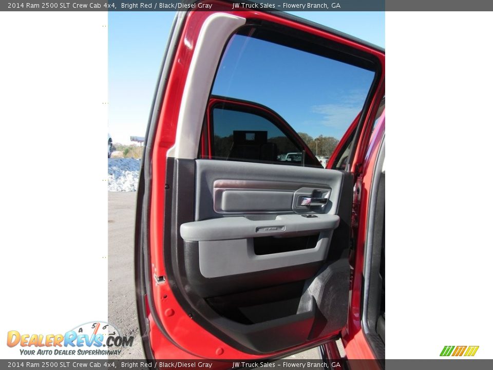 2014 Ram 2500 SLT Crew Cab 4x4 Bright Red / Black/Diesel Gray Photo #27