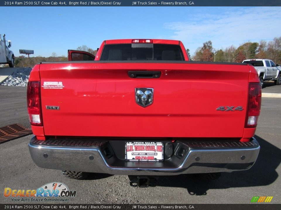 2014 Ram 2500 SLT Crew Cab 4x4 Bright Red / Black/Diesel Gray Photo #35