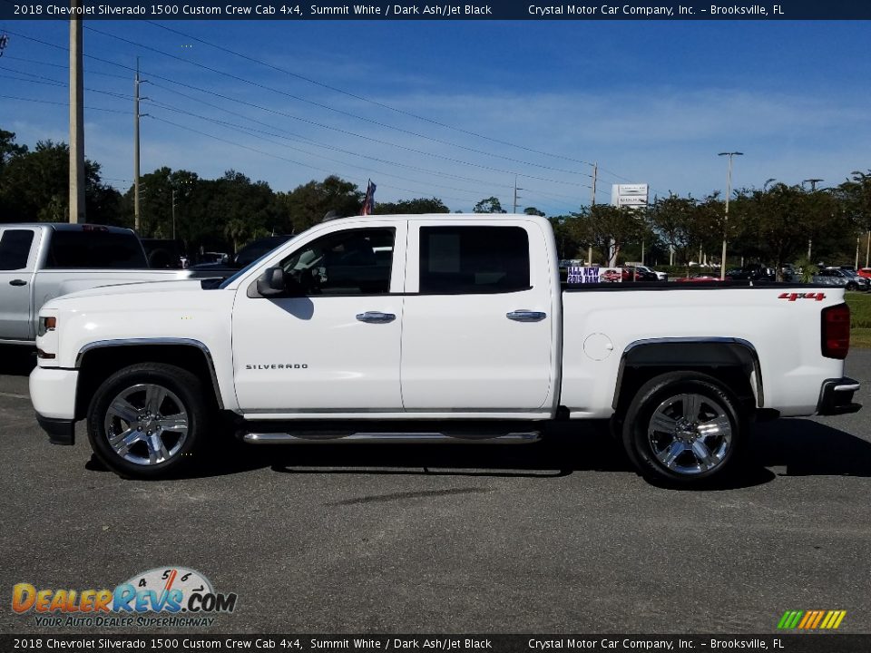 2018 Chevrolet Silverado 1500 Custom Crew Cab 4x4 Summit White / Dark Ash/Jet Black Photo #2