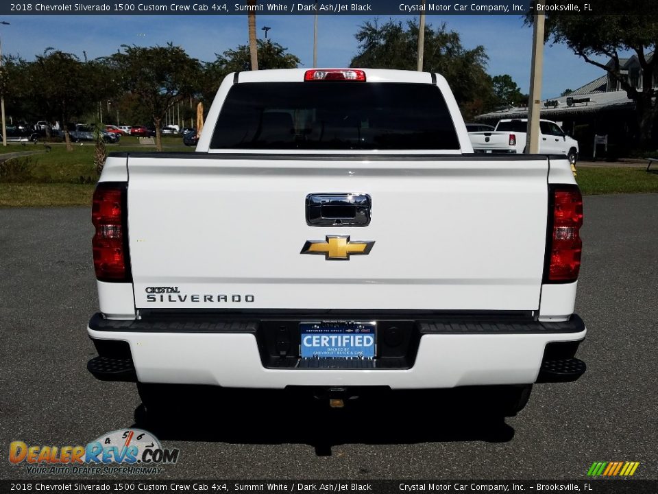 2018 Chevrolet Silverado 1500 Custom Crew Cab 4x4 Summit White / Dark Ash/Jet Black Photo #4