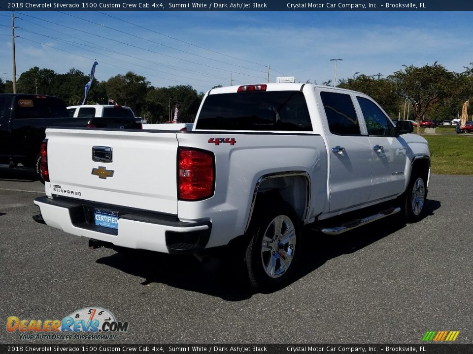 2018 Chevrolet Silverado 1500 Custom Crew Cab 4x4 Summit White / Dark Ash/Jet Black Photo #5