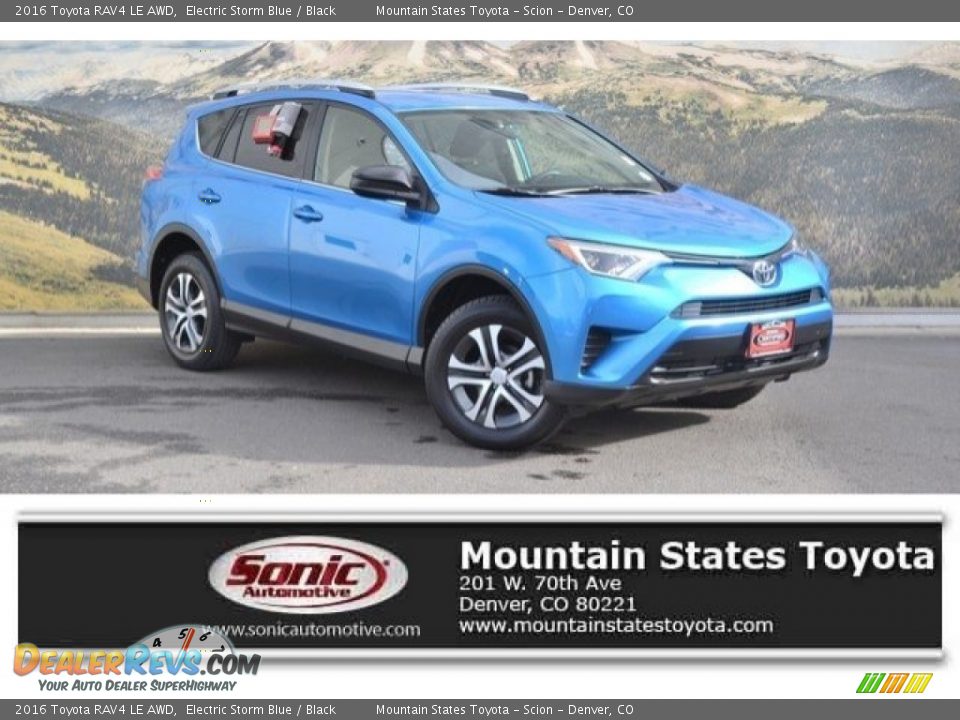 2016 Toyota RAV4 LE AWD Electric Storm Blue / Black Photo #1